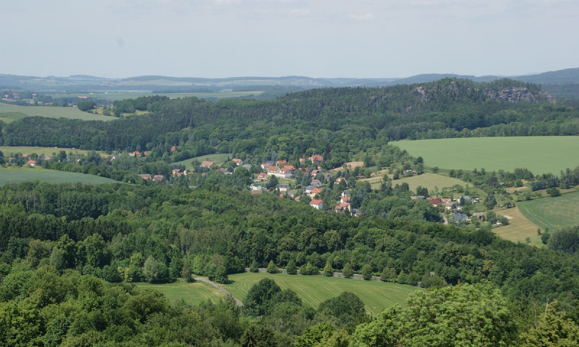 Blick ins Tal von der Festung Königstein