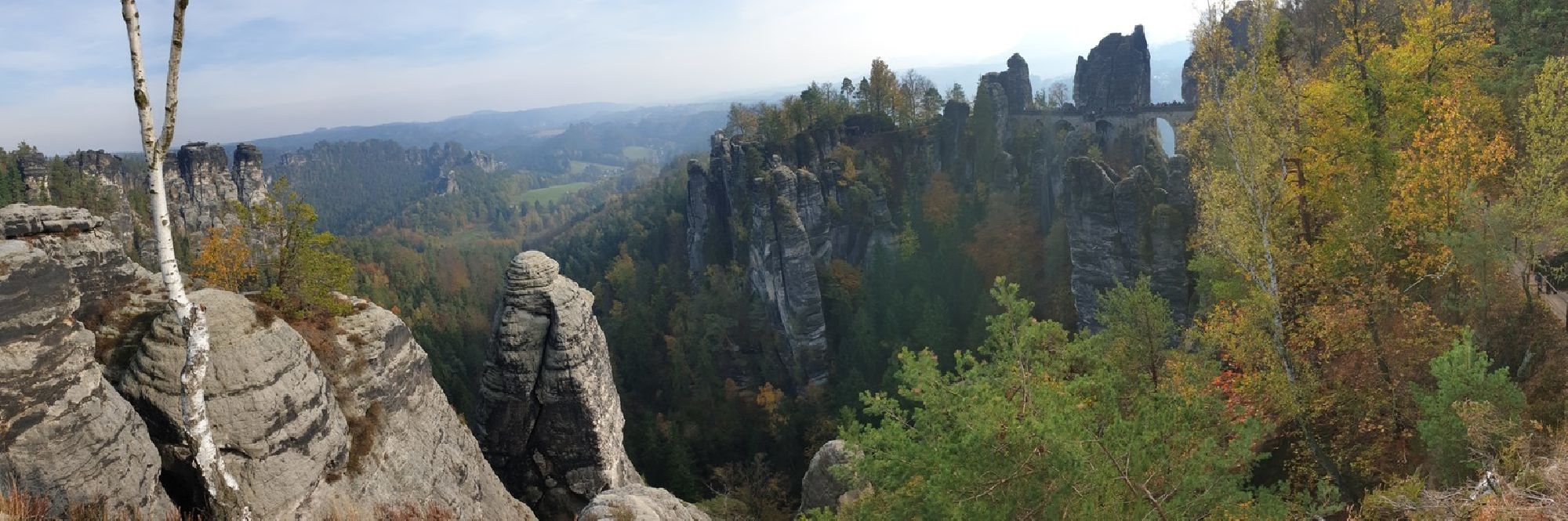 Blick zur Basteibrücke